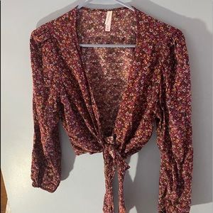 Wild Fable Floral Cropped Longsleeve